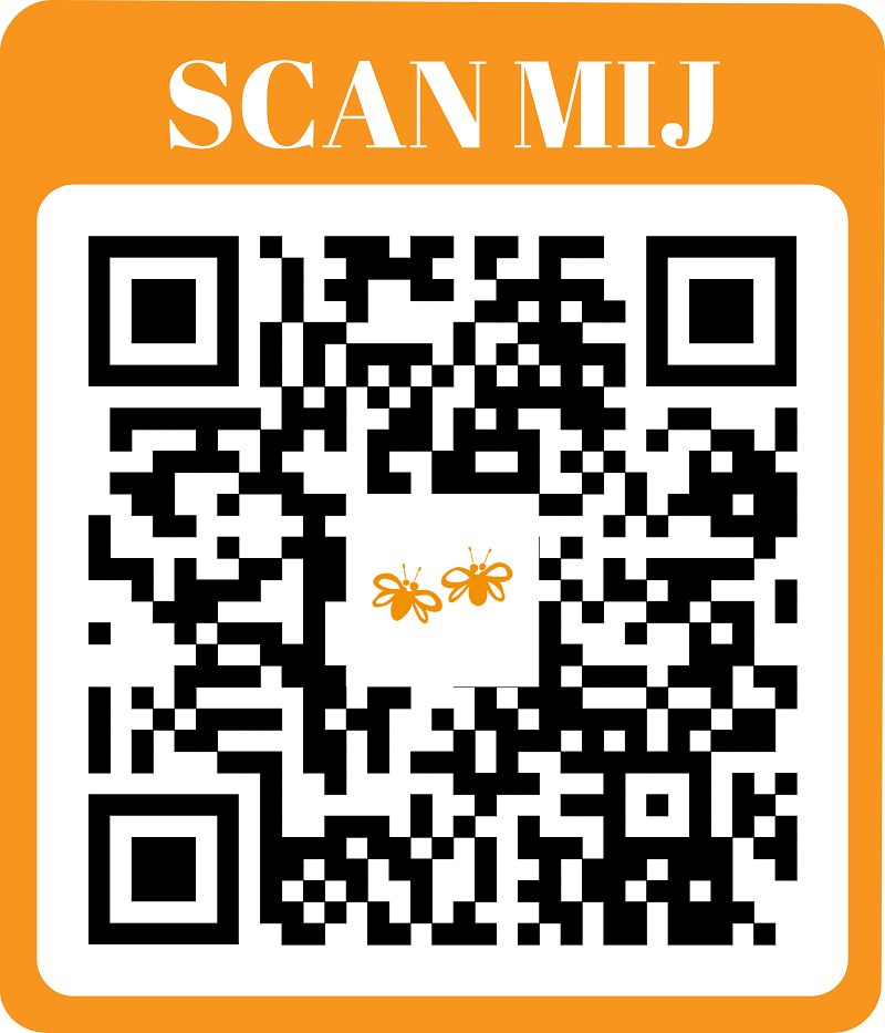 QR-code die je leidt naar informatie over de wilde bijenexpeditie op de website van Stichting Bee Foundation